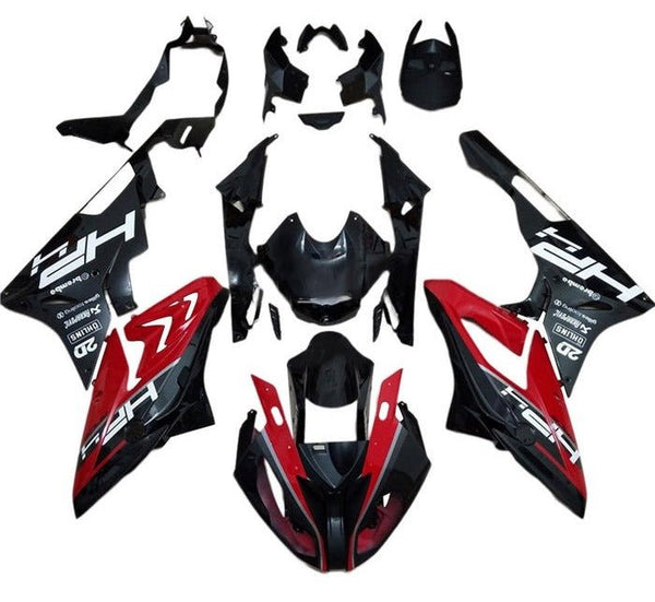 BMW S1000RR Fairings (2017-2018) Black, Red, HP at KingsMotorcycleFairings.com