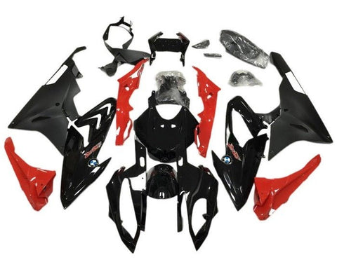 BMW S1000RR Fairings (2017-2018) Black, Red, Matte Black at KingsMotorcycleFairings.com