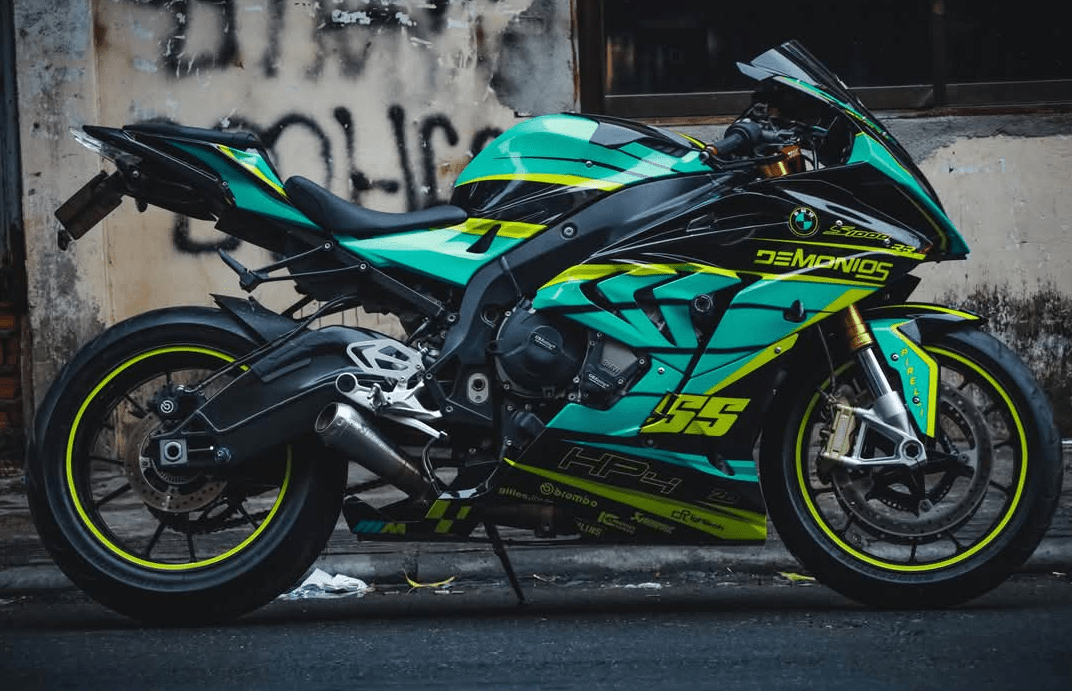 BMW S1000RR Fairings (2017-2018) Black, Turquoise, Yellow from KingsMotorcycleFairings.com