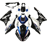 BMW S1000RR Fairings (2017-2018) Black, White, Blue HP at KingsMotorcycleFairings.com