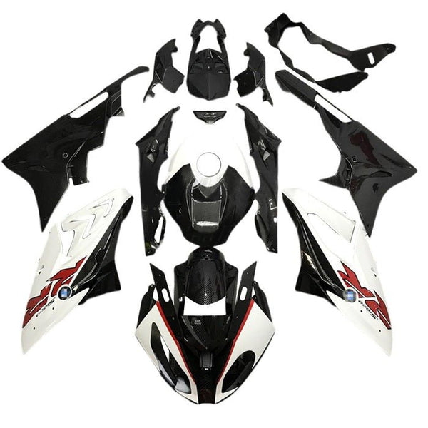 BMW S1000RR Fairings (2017-2018) Black, White, Red RR at KingsMotorcycleFairings.com