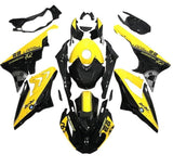 BMW S1000RR Fairings (2017-2018) Black, Yellow at KingsMotorcycleFairings.com