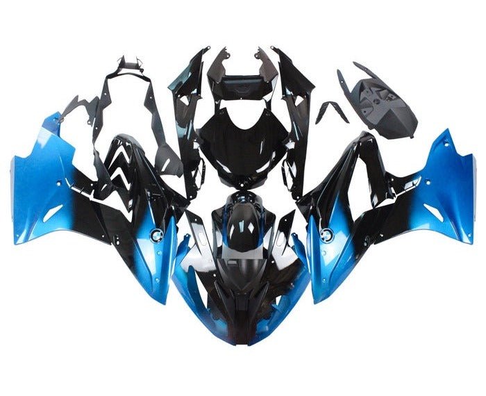 BMW S1000RR Fairings (2017-2018) Blue, Black Fade at KingsMotorcycleFairings.com