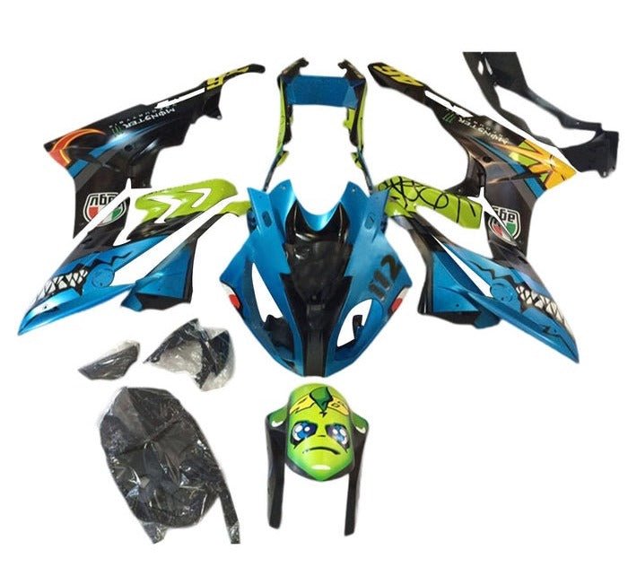 BMW S1000RR Fairings (2017-2018) Blue, Black, Monster at KingsMotorcycleFairings.com