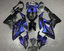BMW S1000RR Fairings (2017-2018) Blue, Faux Forged Carbon Fiber at KingsMotorcycleFairings.com