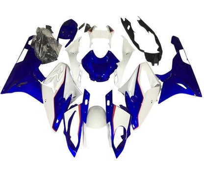 BMW S1000RR Fairings (2017-2018) Blue, White, Red Pinstripe at KingsMotorcycleFairings.com