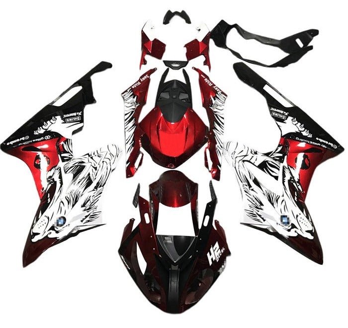 BMW S1000RR Fairings (2017-2018) Candy Red, White Lion at KingsMotorcycleFairings.com