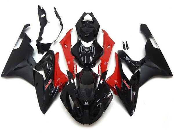 BMW S1000RR Fairings (2017-2018) Gloss Black, Red, Matte Black at KingsMotorcycleFairings.com