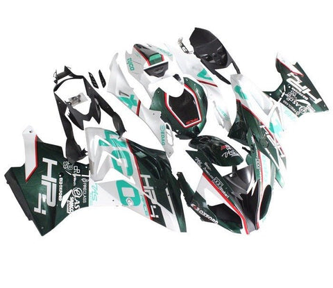 BMW S1000RR Fairings (2017-2018) Green, White Tyco at KingsMotorcycleFairings.com