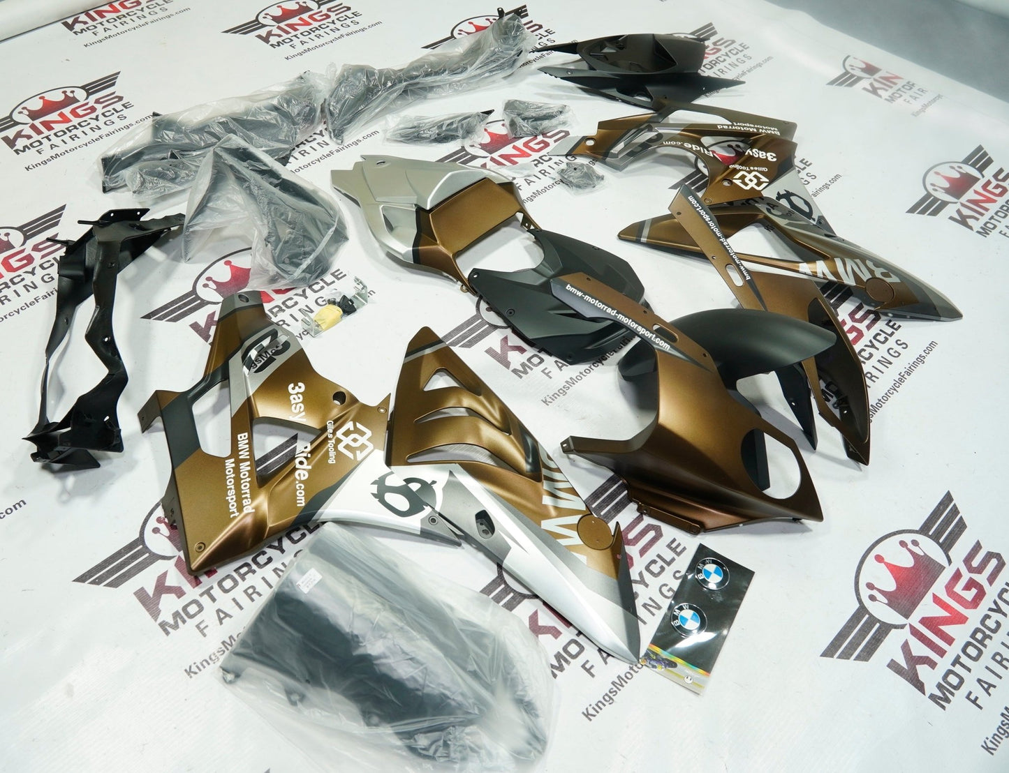 BMW S1000RR Fairings (2017-2018) Matte Bronze, Black, Silver at KingsMotorcycleFairings.com