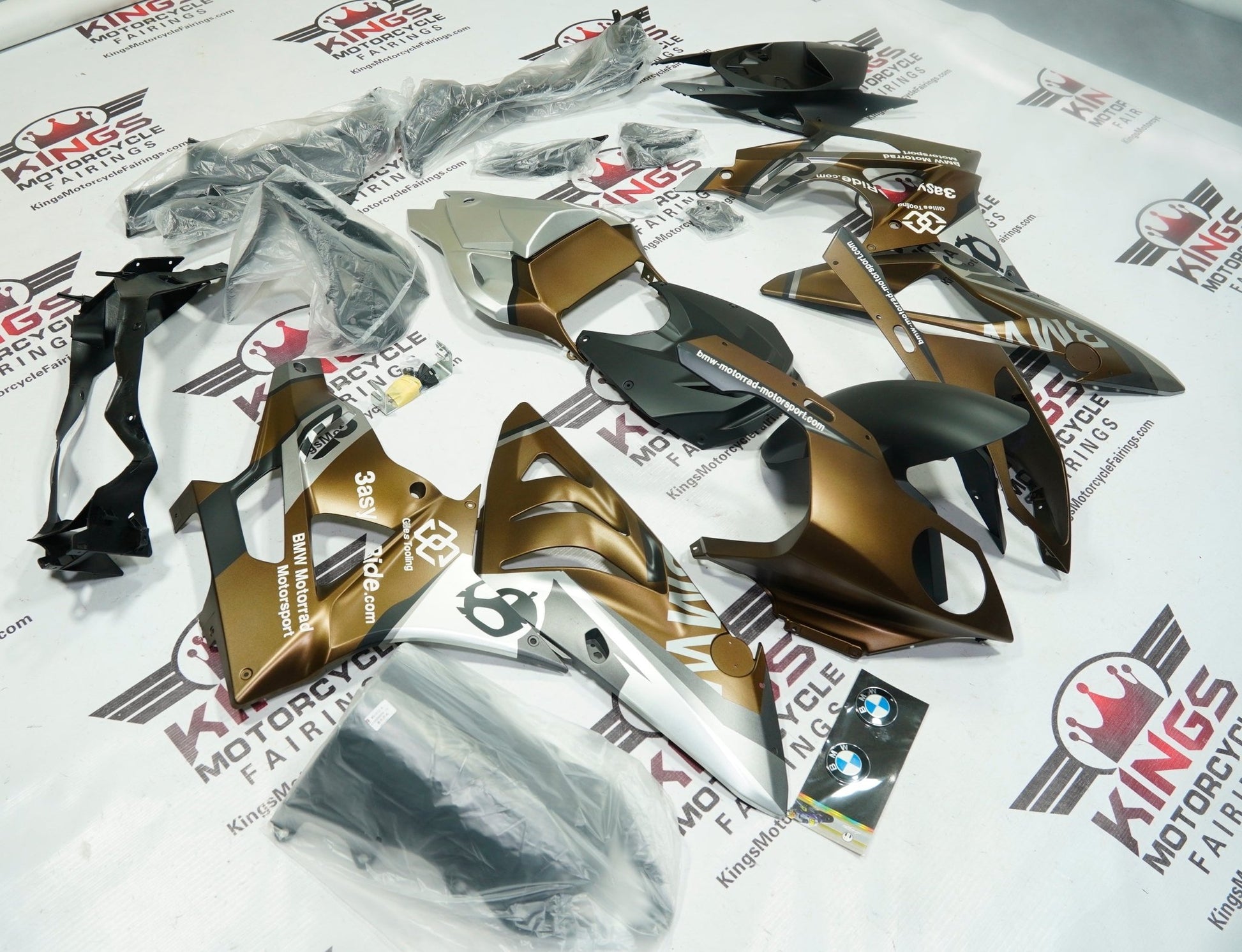 BMW S1000RR Fairings (2017-2018) Matte Bronze, Black, Silver at KingsMotorcycleFairings.com