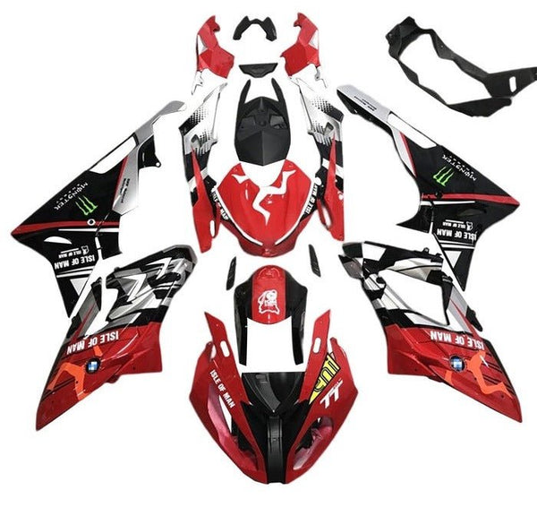 BMW S1000RR Fairings (2017-2018) Red, Black, Isle of Man at KingsMotorcycleFairings.com