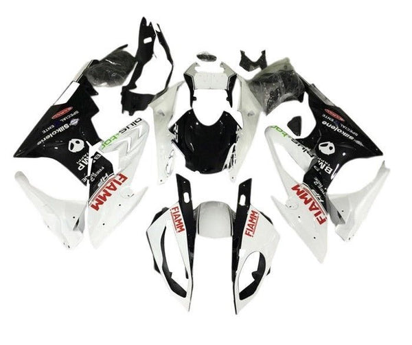 BMW S1000RR Fairings (2017-2018) White, Black, Red Fiamm at KingsMotorcycleFairings.com