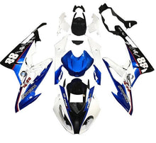 BMW S1000RR Fairings (2017-2018) White, Blue, Tecmas at KingsMotorcycleFairings.com