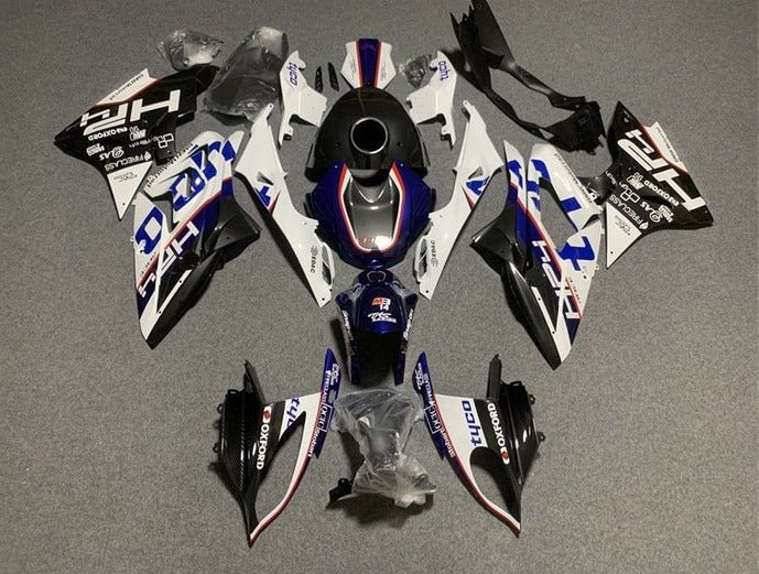 BMW S1000RR Fairings (2017-2018) White, Dark Blue, Black, Tyco at KingsMotorcycleFairings.com