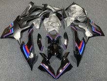BMW S1000RR Fairings (2019-2022) Black, Blue, Red, Stripe at KingsMotorcycleFairings.com