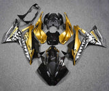 BMW S1000RR Fairings (2019-2022) Black, Gold, Silver, Shark Teeth at KingsMotorcycleFairings.com