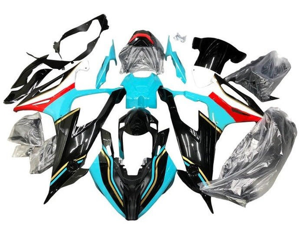 BMW S1000RR Fairings (2019-2022) Black, Turquoise, Gold, Red, White at KingsMotorcycleFairings.com
