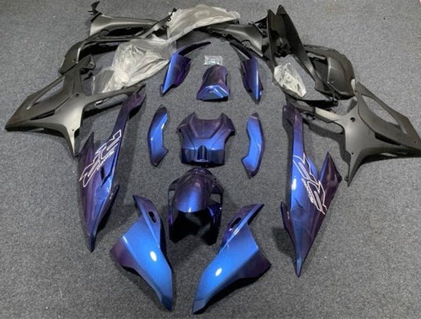 BMW S1000RR Fairings (2019-2022) Blue, Matte Black at KingsMotorcycleFairings.com