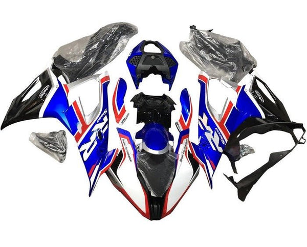 BMW S1000RR Fairings (2019-2022) Blue, White, Red at KingsMotorcycleFairings.com