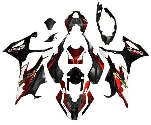 BMW S1000RR Fairings (2019-2022) Candy Red, White, Black, Gold at KingsMotorcycleFairings.com