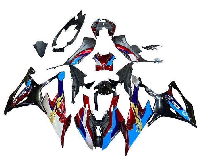 KingsMotorcycleFairings.com BMW S1000RR Fairings (2019-2022) Dark Red, Blue, White, Black