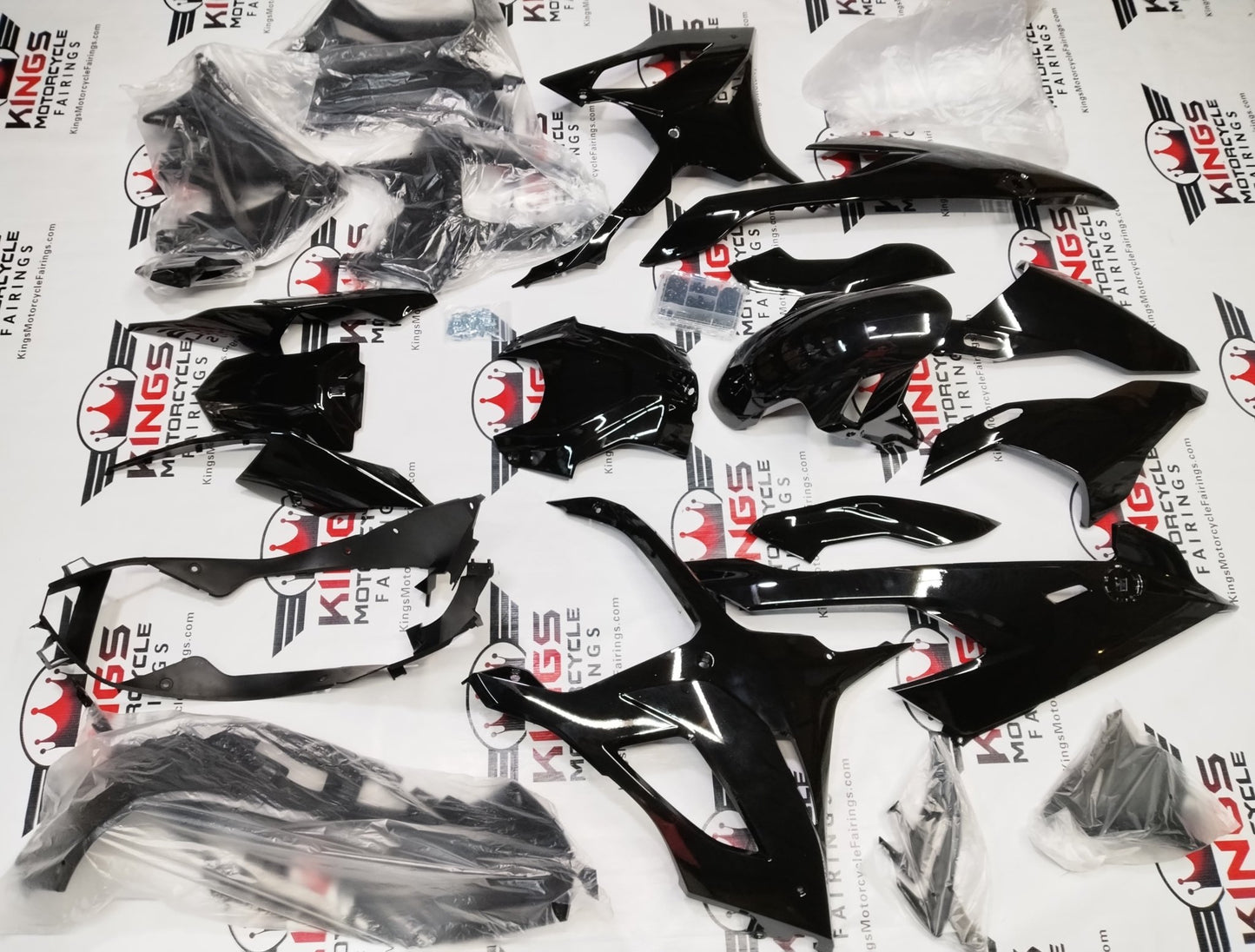 BMW S1000RR Fairings (2019-2022) Gloss Black, Matte Black from KingsMotorcycleFairings.com