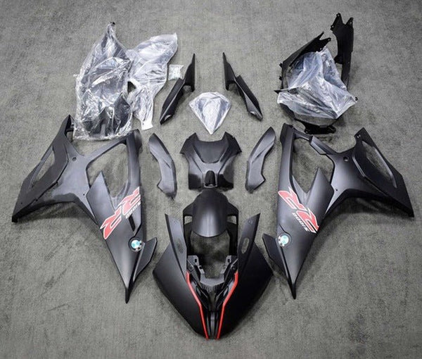 BMW S1000RR Fairings (2019-2022) Matte Black, Red, White at KingsMotorcycleFairings.com