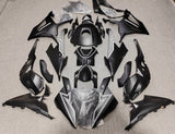 KingsMotorcycleFairings.com BMW S1000RR Fairings (2019-2022) Matte Black, White Lines