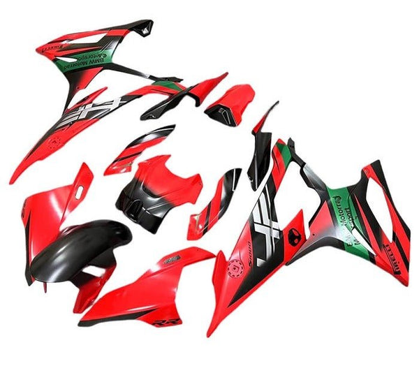 BMW S1000RR Fairings (2019-2022) Matte Red, Black Fade at KingsMotorcycleFairings.com