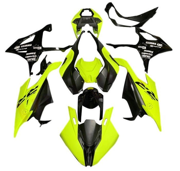 BMW S1000RR Fairings (2019-2022) Neon Yellow, Black, White at KingsMotorcycleFairings.com