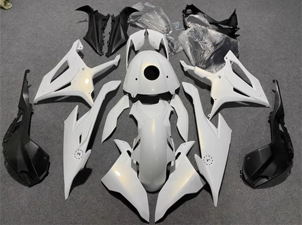 BMW S1000RR Fairings (2019-2022) Pearl White, Black at KingsMotorcycleFairings.com