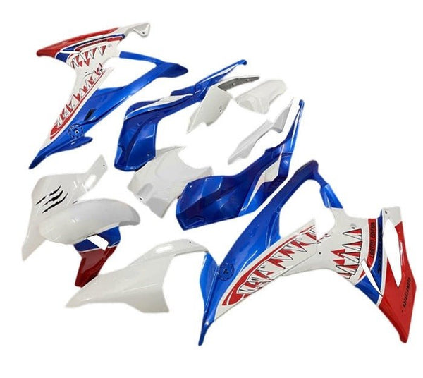 BMW S1000RR Fairings (2019-2022) White, Blue, Red, Jaws at KingsMotorcycleFairings.com