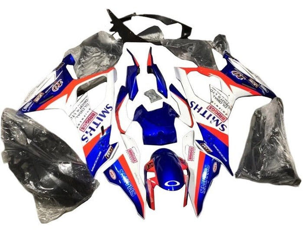 BMW S1000RR Fairings (2019-2022) White, Blue, Red, Smiths at KingsMotorcycleFairings.com