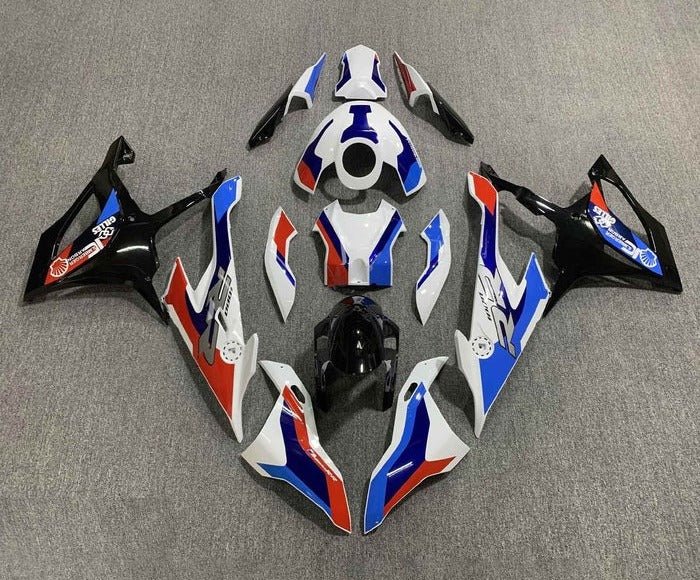 BMW S1000RR Fairings (2019-2022) White, Dual Blue, Red, Black at KingsMotorcycleFairings.com
