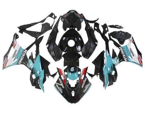BMW S1000RR Fairings (2023-2024) Black, Blue Petronas at KingsMotorcycleFairings.com