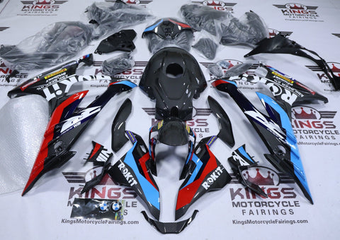 BMW S1000RR Fairings (2023-2024) Faux Carbon Fiber Rokit at KingsMotorcycleFairings.com