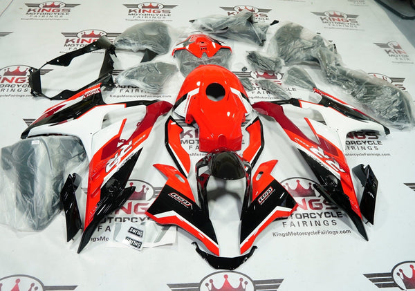 BMW S1000RR Fairings (2023-2024) Red, White, Black by KingsMotorcycleFairings.com
