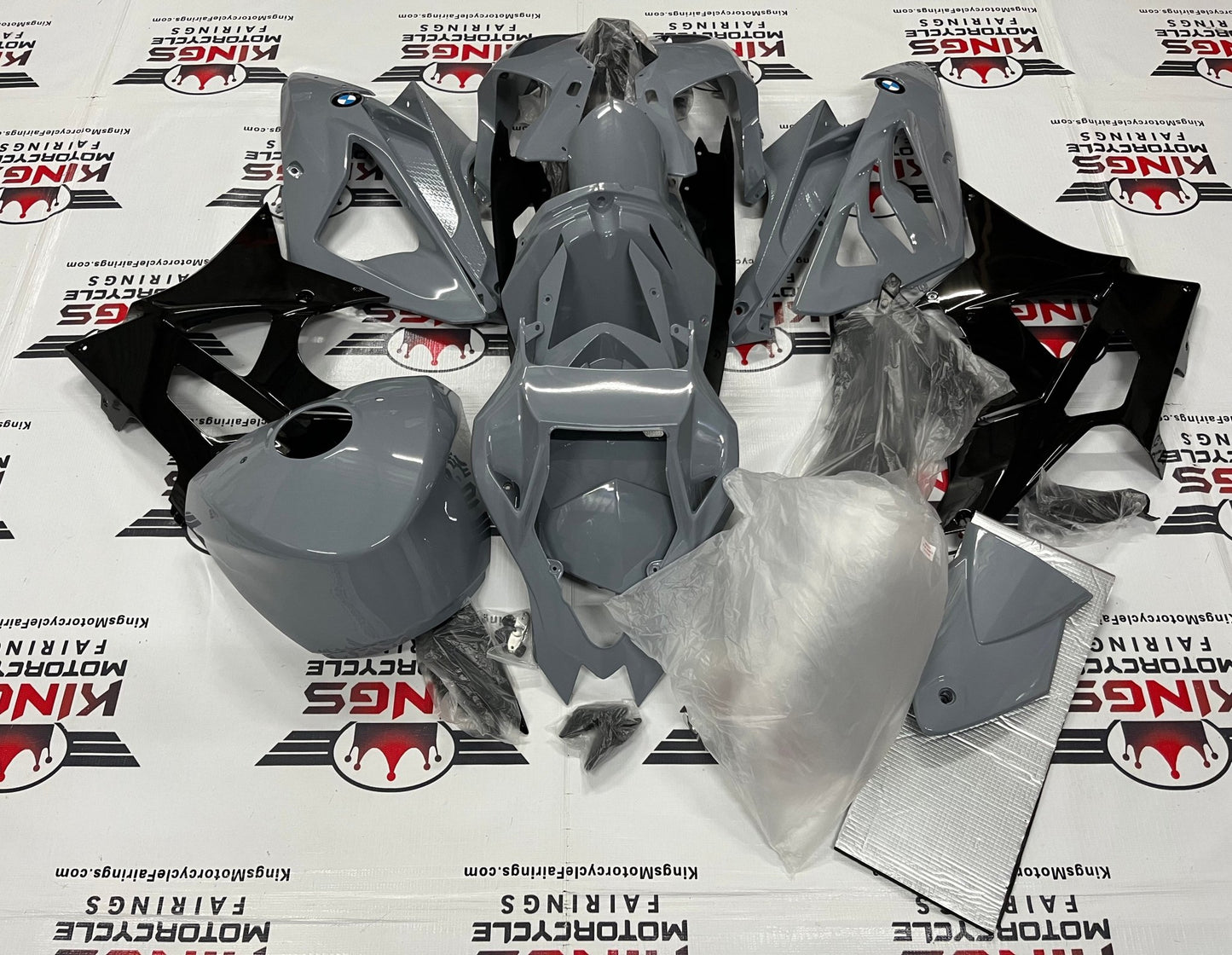 BMW S1000RR (2009-2014) Nardo Gray & Black Fairings at KingsMotorcycleFairings.com