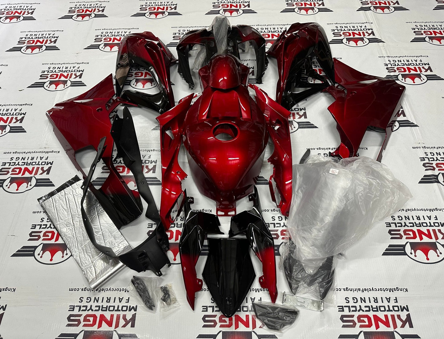 BMW S1000RR (2015-2016) Candy Red & Black Fairings at KingsMotorcycleFairings.com
