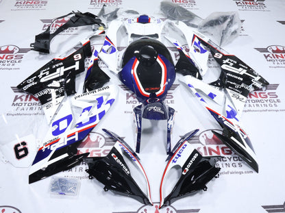 BMW S1000RR Fairing Kit (2015-2016) White, Blue, Black, Tyco #6 at KingsMotorcycleFairings.com