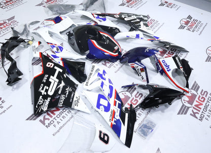 BMW S1000RR Fairing Kit (2015-2016) White, Blue, Black, Tyco #6 from KingsMotorcycleFairings.com