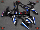 Black, Blue, Red and White Fairing Kit for a 2019- 2022 BMW S1000RR motorcycle from KingsMotorcycleFairings.com