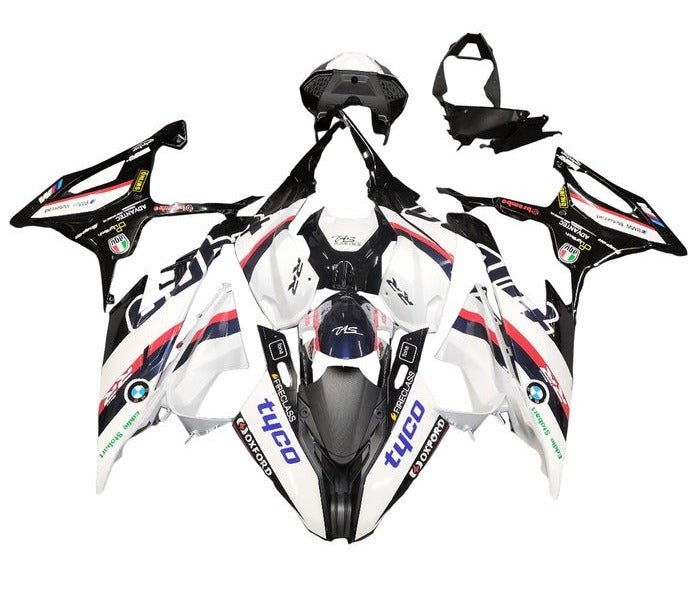 BMW S1000RR Fairing Kit (2019-2022) White, Black, Red, Tyco at KingsMotorcycleFairings.com