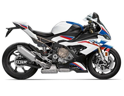 BMW S1000RR Fairing Kit (2019-2022) White, Blue, Red Stripe at KingsMotorcycleFairings.com