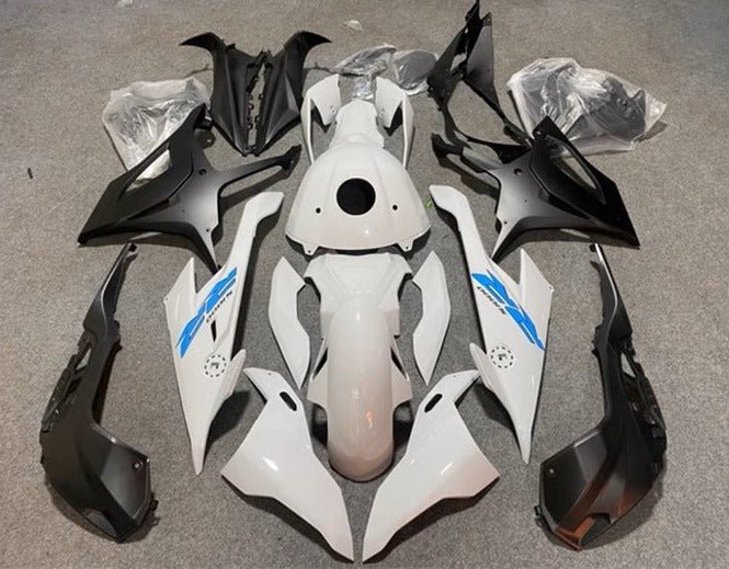 BMW S1000RR Fairing Kit (2019-2022) White, Matte Black, Blue at KingsMotorcycleFairings.com