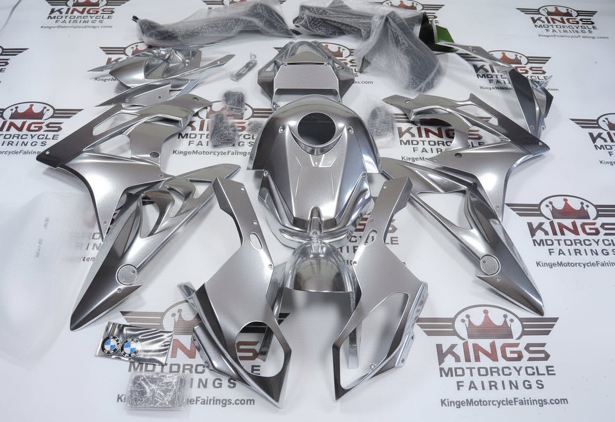 BMW S1000RR Fairings (2009-2014) Silver from KingsMotorcycleFairings.com
