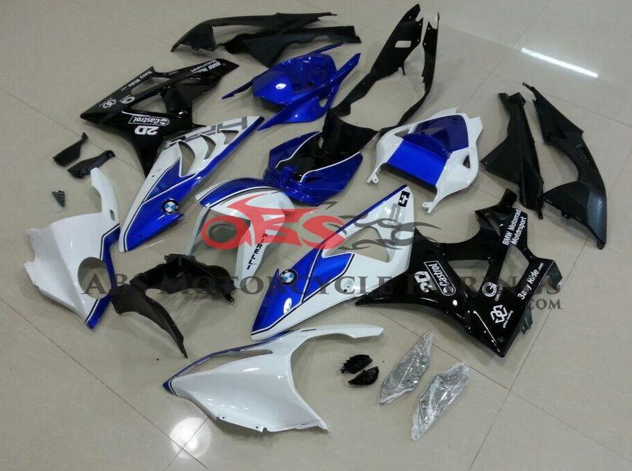 BMW S1000RR Fairings (2019-2022) White, Blue, Black at KingsMotorcycleFairings.com
