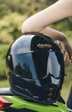 Black Iron King Motorcycle Helmet at KingsMotorcycleFairings.com