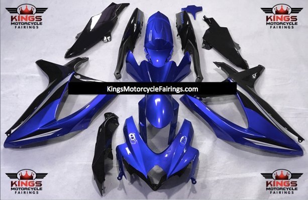 Suzuki GSX-R750 Fairings (2008-2010) Blue, Black, Silver at KingsMotorcycleFairings.com